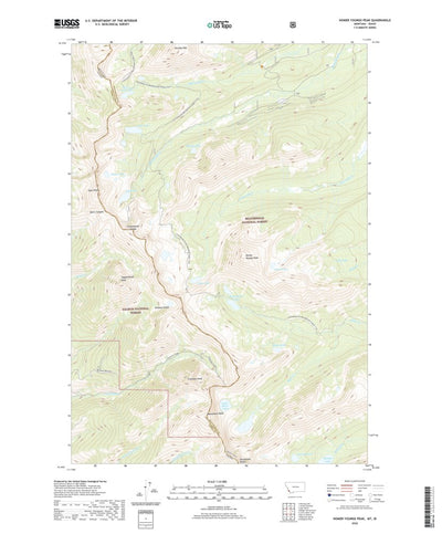 United States Geological Survey Homer Youngs Peak, MT (2020, 24000-Scale) digital map