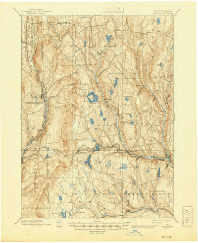 United States Geological Survey Honesdale, PA (1892, 62500-Scale) digital map
