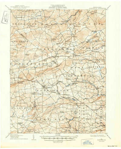 United States Geological Survey Honey Brook, PA (1907, 62500-Scale) digital map