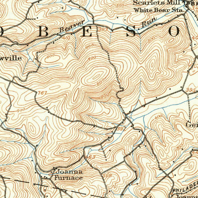 United States Geological Survey Honey Brook, PA (1907, 62500-Scale) digital map