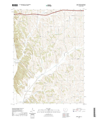 United States Geological Survey Honey Creek, IA (2022, 24000-Scale) digital map