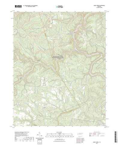 United States Geological Survey Honey Creek, TN (2022, 24000-Scale) digital map