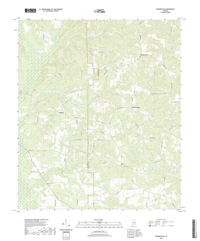 United States Geological Survey Honoraville, AL (2020, 24000-Scale) digital map