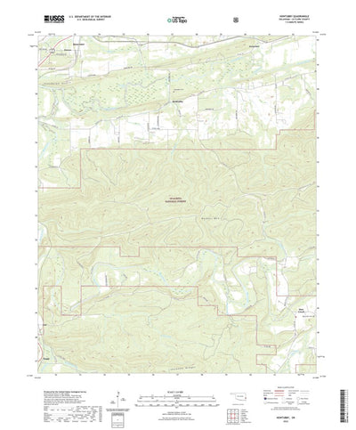 United States Geological Survey Hontubby, OK (2022, 24000-Scale) digital map
