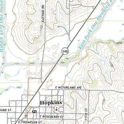 United States Geological Survey Hopkins, MO (2021, 24000-Scale) digital map