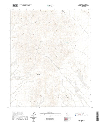 United States Geological Survey Horn Spring, CA (2021, 24000-Scale) digital map