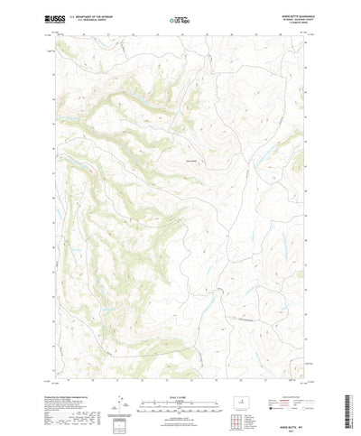 United States Geological Survey Horse Butte, WY (2021, 24000-Scale) digital map
