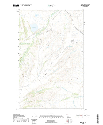 United States Geological Survey Horse Lake, MT (2020, 24000-Scale) digital map