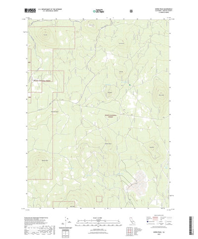 United States Geological Survey Horse Peak, CA (2022, 24000-Scale) digital map