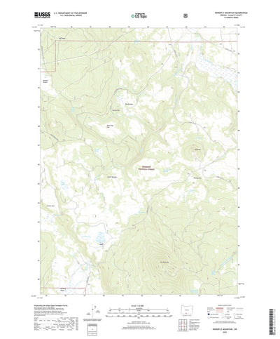 United States Geological Survey Horsefly Mountain, OR (2020, 24000-Scale) digital map