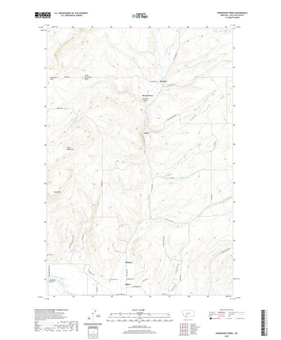 United States Geological Survey Horseshoe Creek, MT (2020, 24000-Scale) digital map