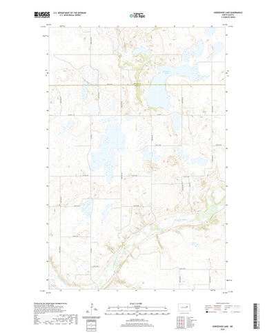 United States Geological Survey Horseshoe Lake, ND (2020, 24000-Scale) digital map