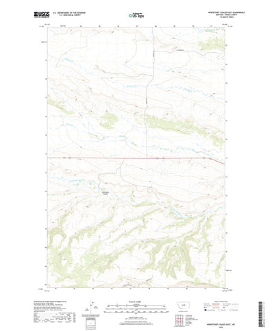 United States Geological Survey Horsethief Coulee East, MT (2020, 24000-Scale) digital map