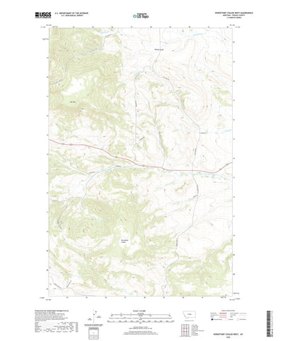 United States Geological Survey Horsethief Coulee West, MT (2020, 24000-Scale) digital map