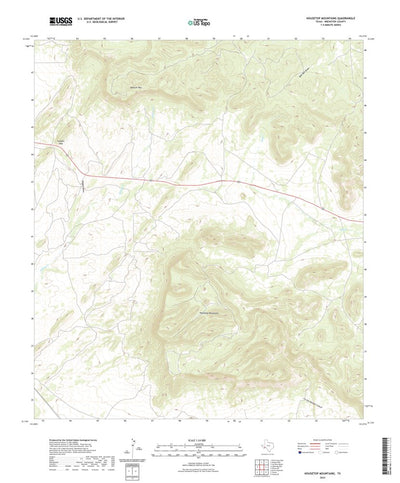 United States Geological Survey Housetop Mountains, TX (2022, 24000-Scale) digital map