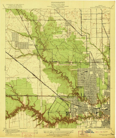 United States Geological Survey Houston Heights, TX (1922, 31680-Scale) digital map