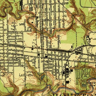 United States Geological Survey Houston Heights, TX (1922, 31680-Scale) digital map