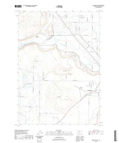 United States Geological Survey Houston Lake, OR (2020, 24000-Scale) digital map