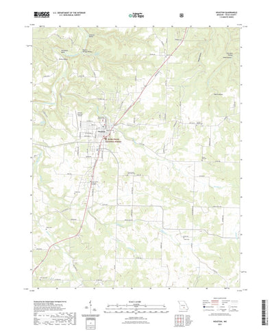 United States Geological Survey Houston, MO (2021, 24000-Scale) digital map