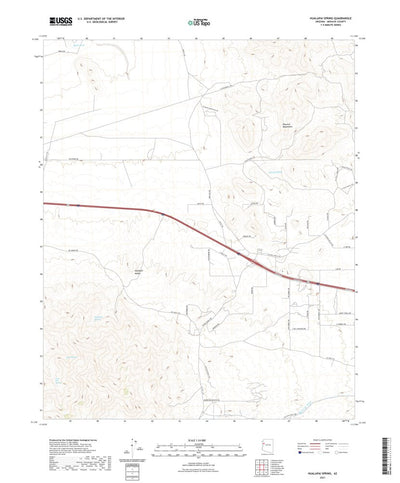 United States Geological Survey Hualapai Spring, AZ (2021, 24000-Scale) digital map