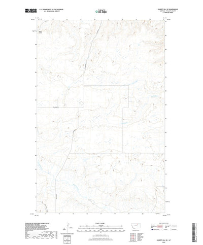 United States Geological Survey Hubert Hill SE, MT (2020, 24000-Scale) digital map
