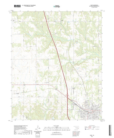 United States Geological Survey Hugo, OK (2022, 24000-Scale) digital map