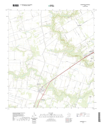 United States Geological Survey Hungerford, TX (2022, 24000-Scale) digital map