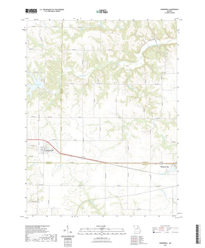 United States Geological Survey Hunnewell, MO (2021, 24000-Scale) digital map