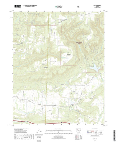 United States Geological Survey Hunt, AR (2020, 24000-Scale) digital map