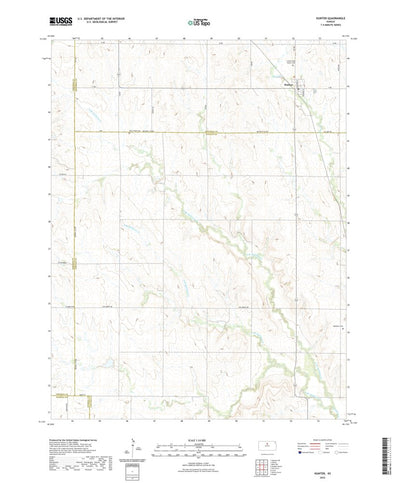 United States Geological Survey Hunter, KS (2022, 24000-Scale) digital map