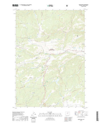 United States Geological Survey Hunter Mesa, WY (2021, 24000-Scale) digital map