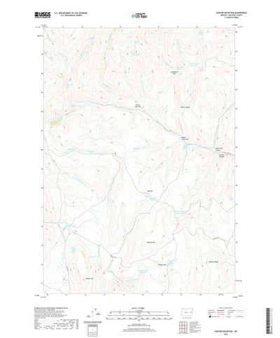 United States Geological Survey Hunter Mountain, OR (2020, 24000-Scale) digital map