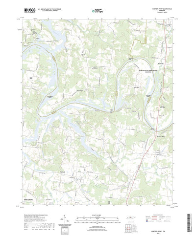United States Geological Survey Hunters Point, TN (2022, 24000-Scale) digital map