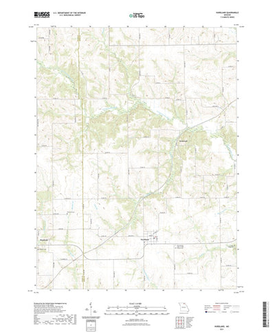 United States Geological Survey Hurdland, MO (2021, 24000-Scale) digital map