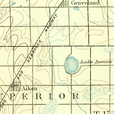 United States Geological Survey Hutchinson, KS (1893, 125000-Scale) digital map