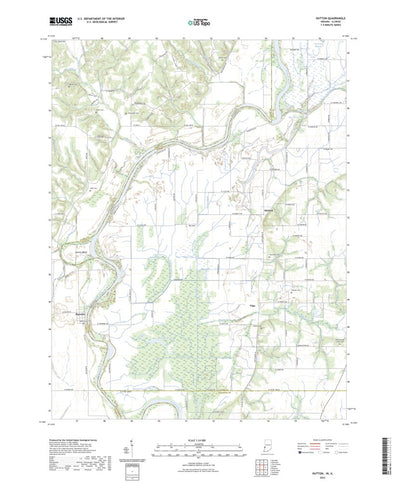 United States Geological Survey Hutton, IN (2022, 24000-Scale) digital map