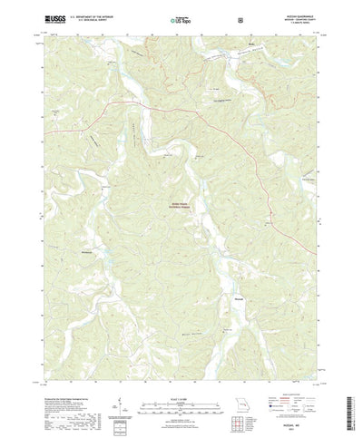 United States Geological Survey Huzzah, MO (2021, 24000-Scale) digital map