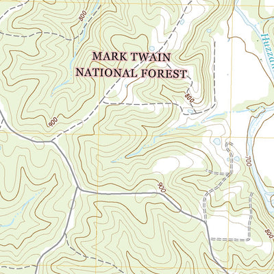 United States Geological Survey Huzzah, MO (2021, 24000-Scale) digital map