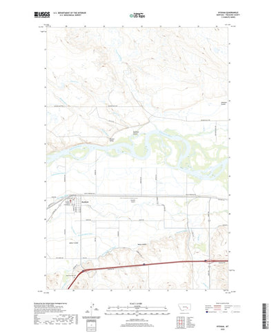 United States Geological Survey Hysham, MT (2020, 24000-Scale) digital map