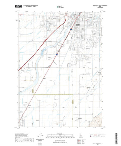 United States Geological Survey Idaho Falls South, ID (2020, 24000-Scale) digital map