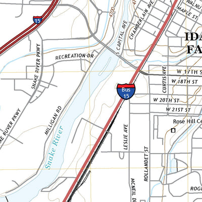United States Geological Survey Idaho Falls South, ID (2020, 24000-Scale) digital map