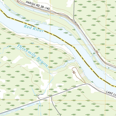 United States Geological Survey Ile Natchitoches, LA (2020, 24000-Scale) digital map