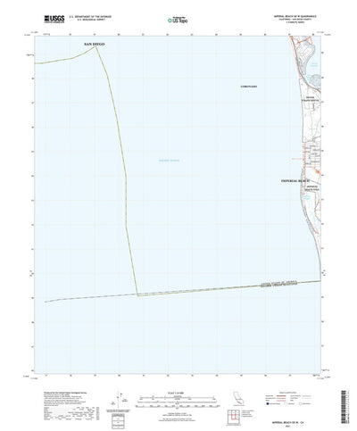 United States Geological Survey Imperial Beach OE W, CA (2021, 24000-Scale) digital map