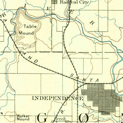 United States Geological Survey Independence, KS (1894, 125000-Scale) digital map