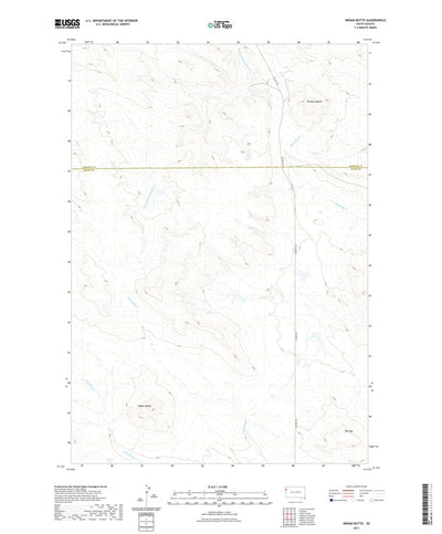 United States Geological Survey Indian Butte, SD (2021, 24000-Scale) digital map