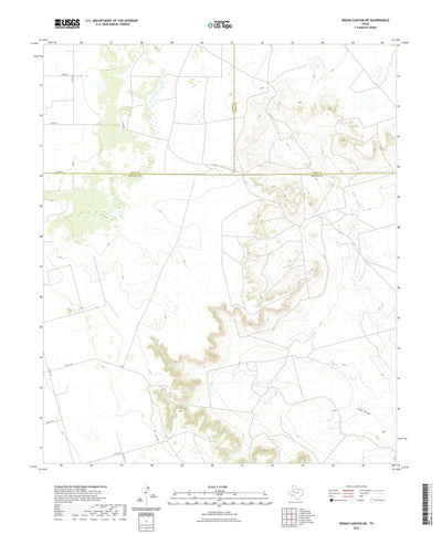 United States Geological Survey Indian Canyon NE, TX (2022, 24000-Scale) digital map