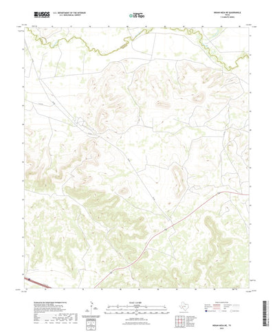United States Geological Survey Indian Mesa NE, TX (2022, 24000-Scale) digital map