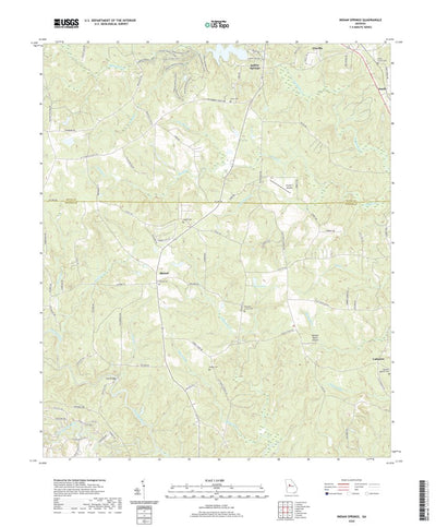 United States Geological Survey Indian Springs, GA (2020, 24000-Scale) digital map