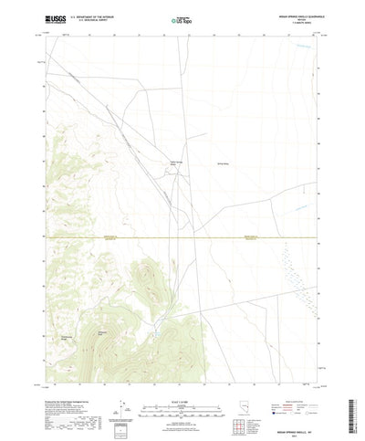 United States Geological Survey Indian Springs Knolls, NV (2021, 24000-Scale) digital map