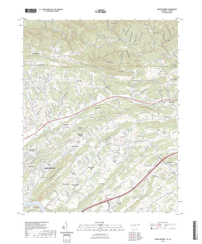 United States Geological Survey Indian Springs, TN (2022, 24000-Scale) digital map